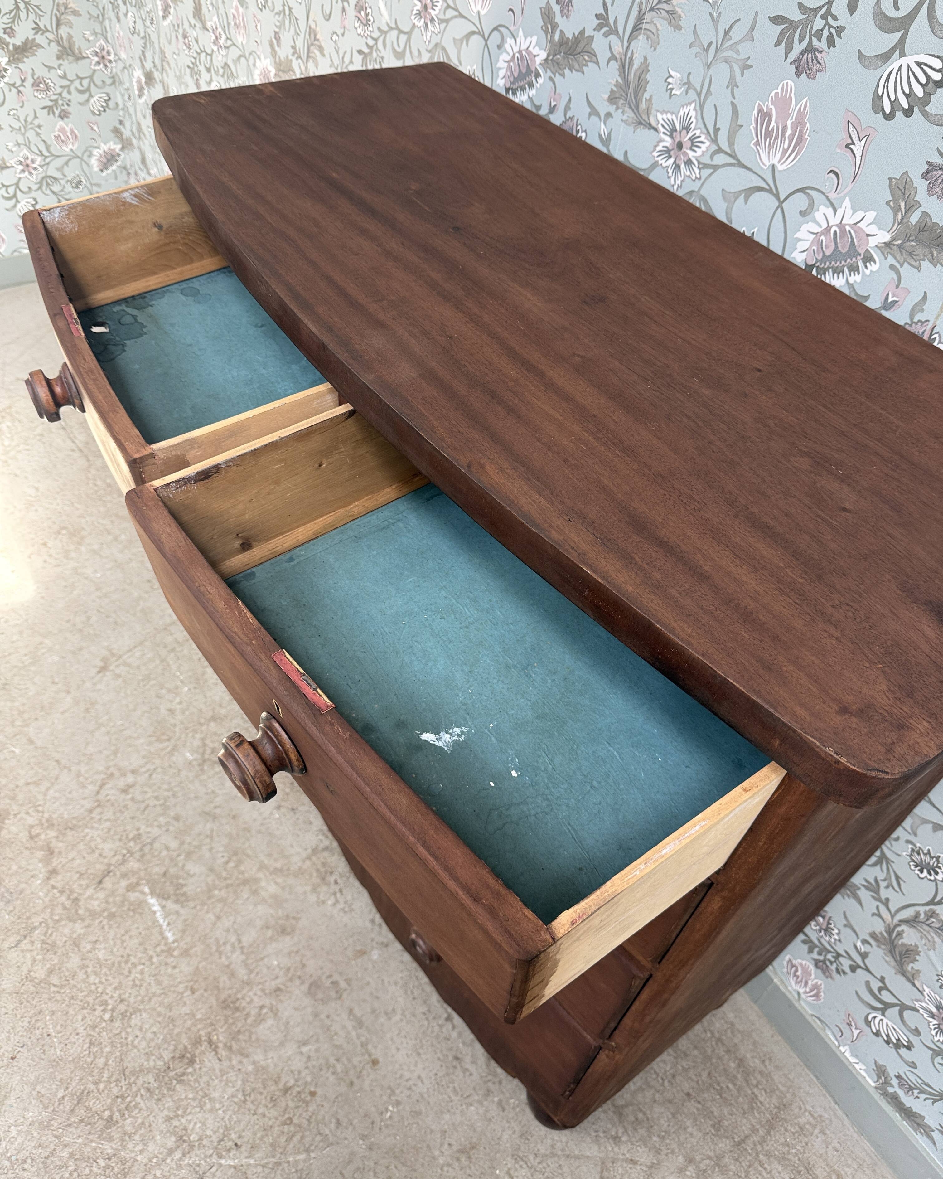 Large antique English chest of drawers (renovated)