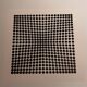 Sérigraphie Vasarely - "Cinétique Profonde" - Illusion 3D & Noir et Bl