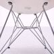 White DSR style Eames chair by Vitra with chrome Eiffel base.