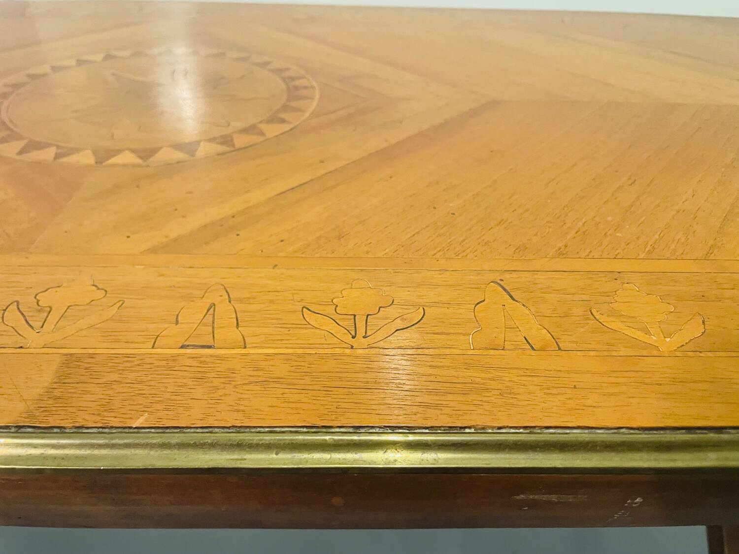Neoclassical French Marquetry Coffee Table