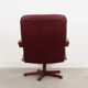 Leather swivel armchair, Danish design, 1970s, made in Denmark