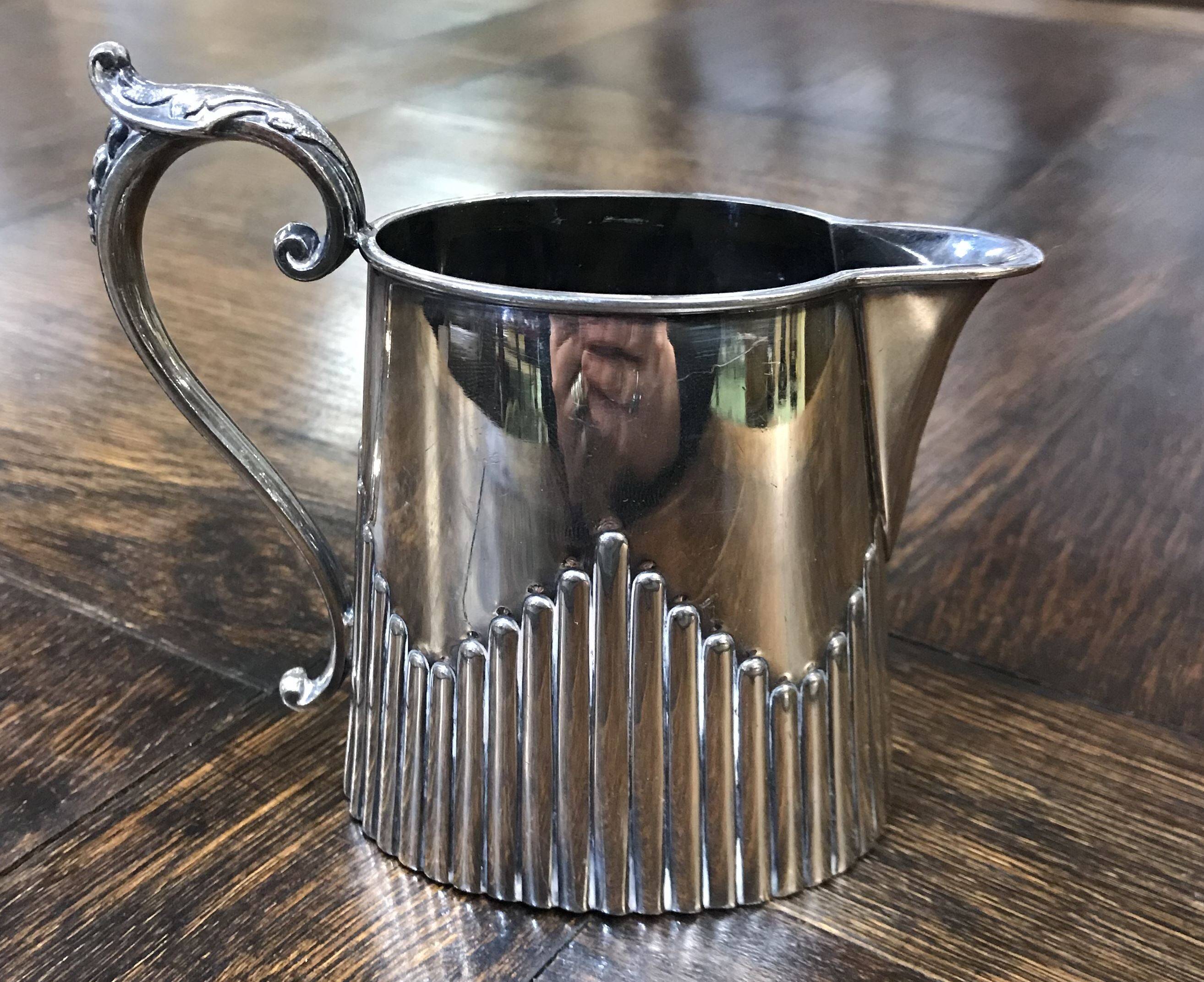 English silver plated milk jug