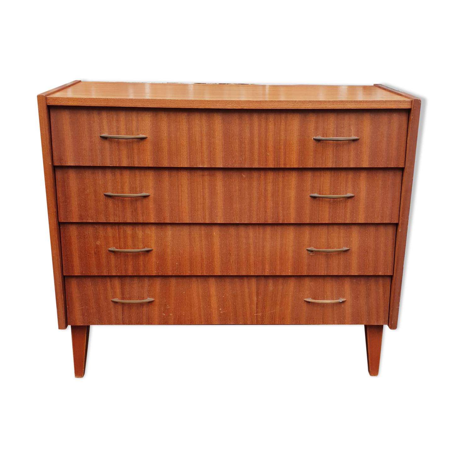 Commode 4 tiroirs avec poignées numérotés