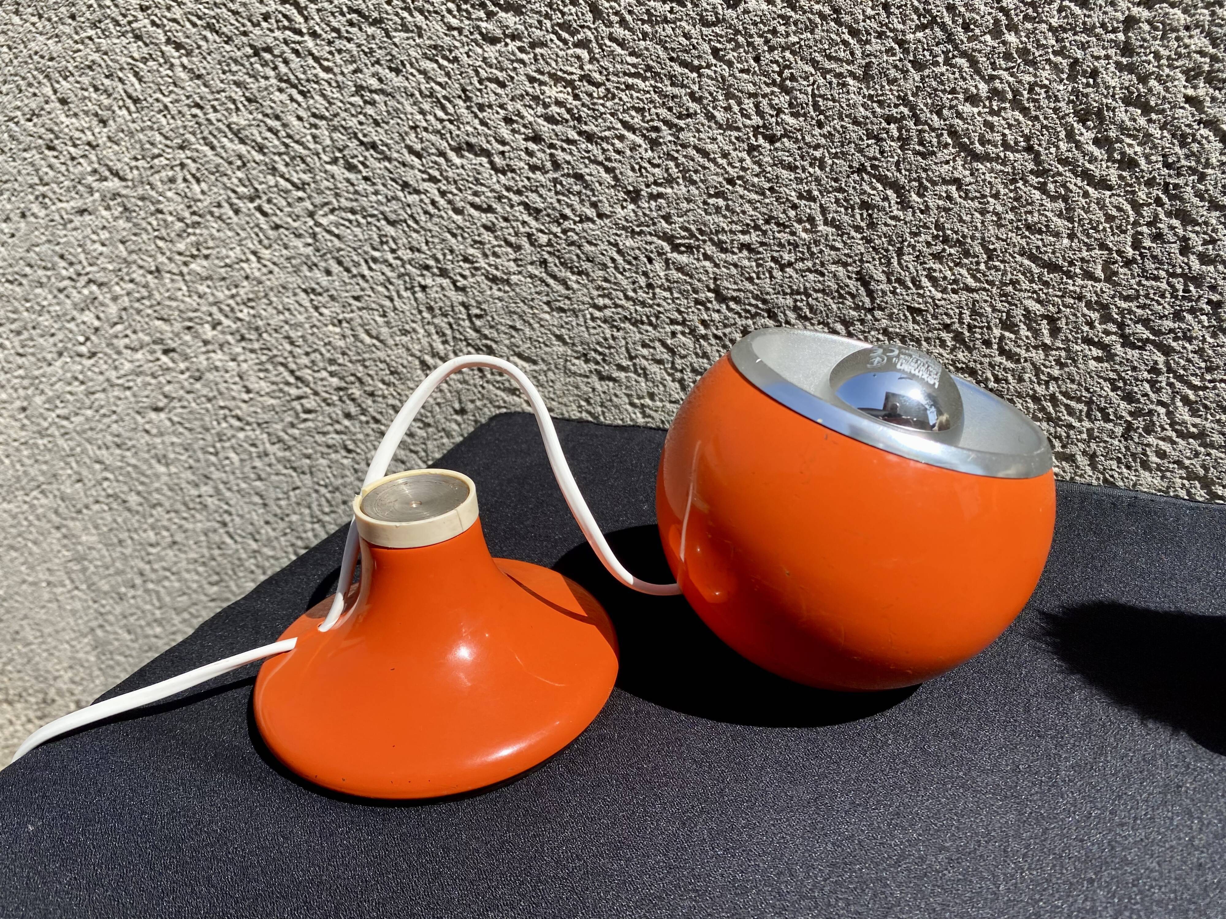 Magnetic eyeball lamp Luci italy vintage design 70s original