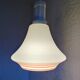 Vintage White Glass Pendant Light: Orange Stripe Retro Lamp