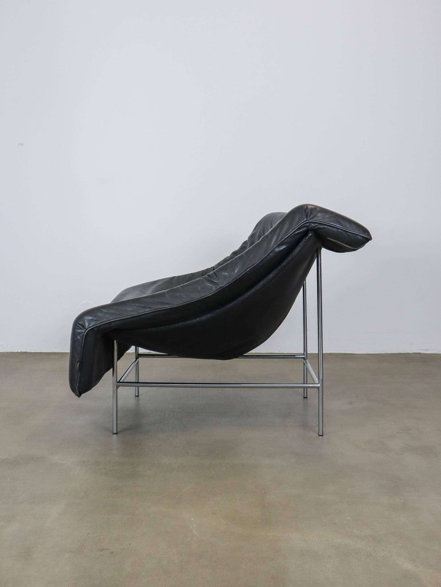 Vintage leather Butterfly chair with steel frame by G. van den Berg, Montis