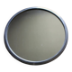 Round vintage gray metal mirror tray