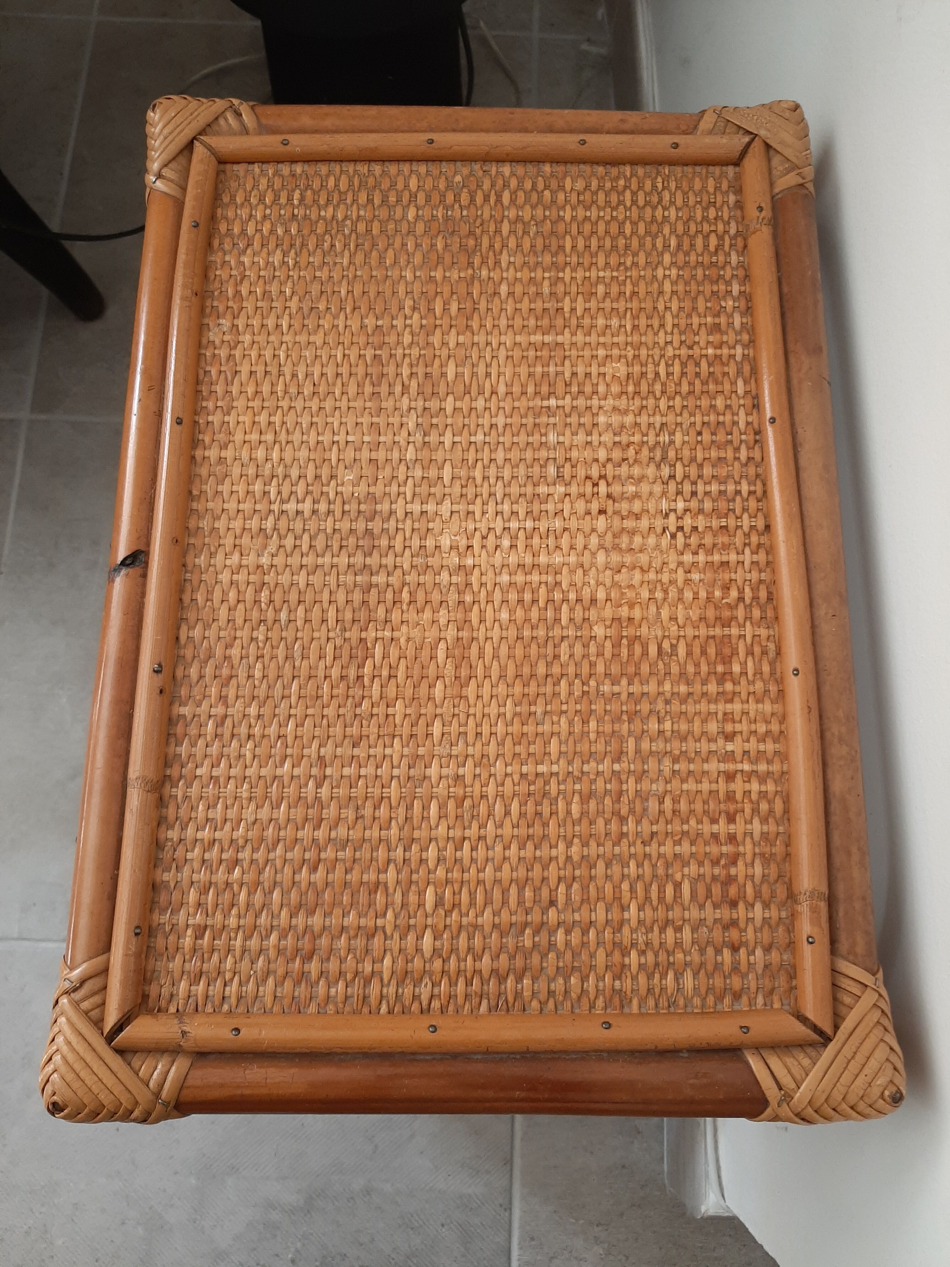 Rattan bedside