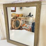 Small Rectangular Golden Mirror Classic Baroque Style - To Hang on the Wall