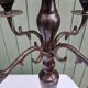 Pair of 5-light metal candlesticks