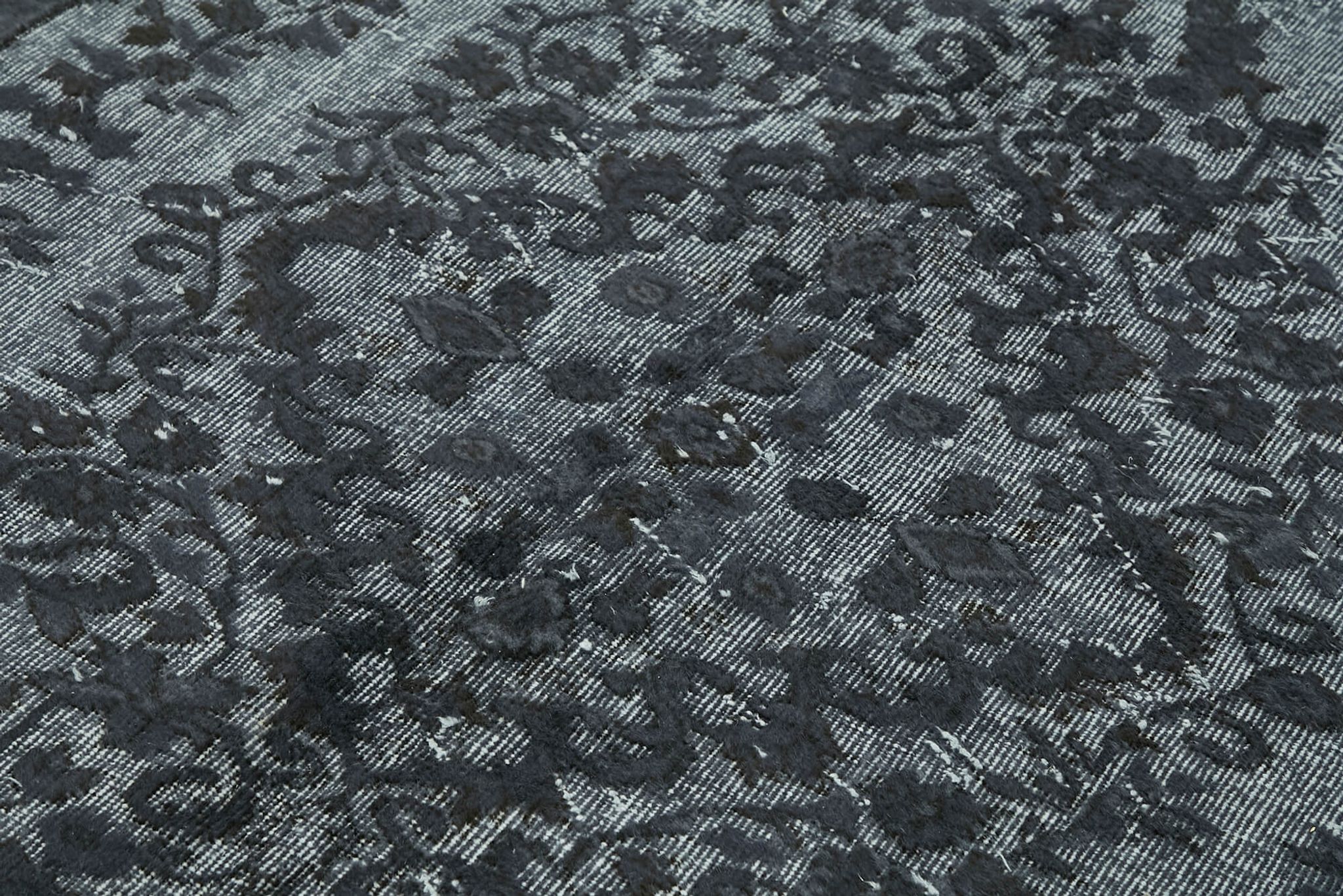 Hand-knotted antique anatolian 1970s 176 cm x 263 cm grey carpet