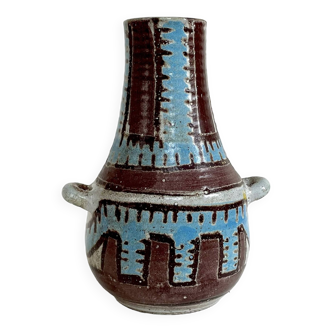 Grand vase en céramique par les potiers d'Accolay, France, circa 1960