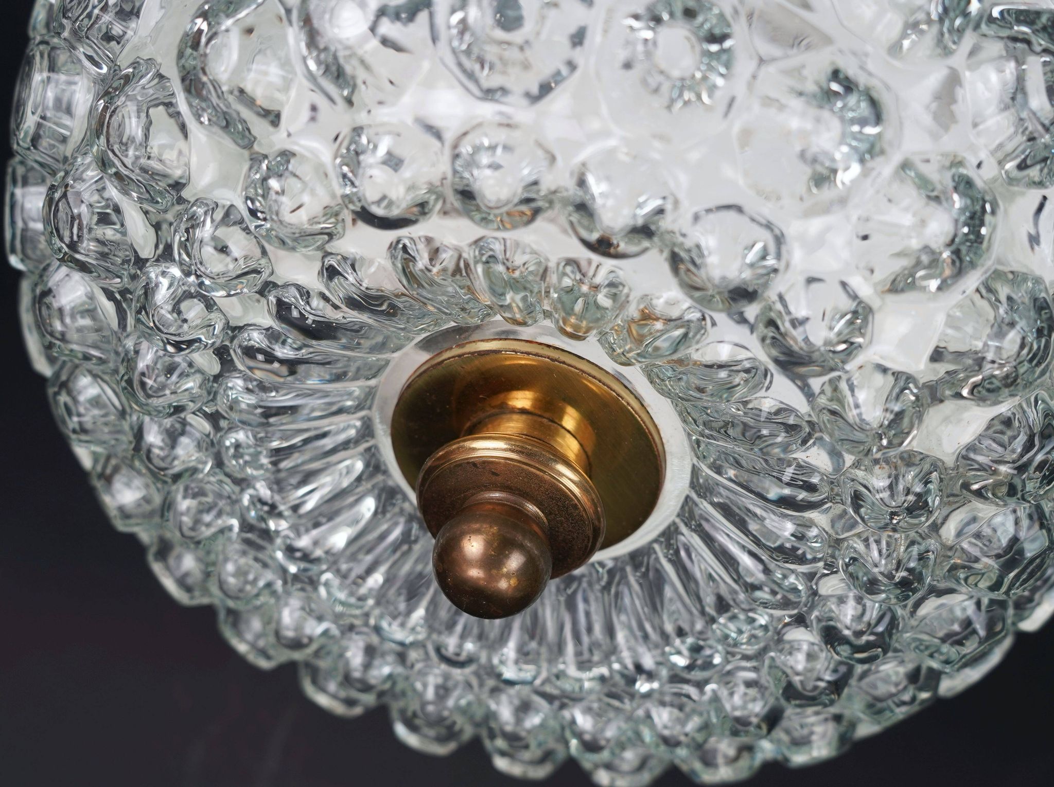 vintage limburg bubble glass ceiling LAMP model A 637 flush mount 1970s