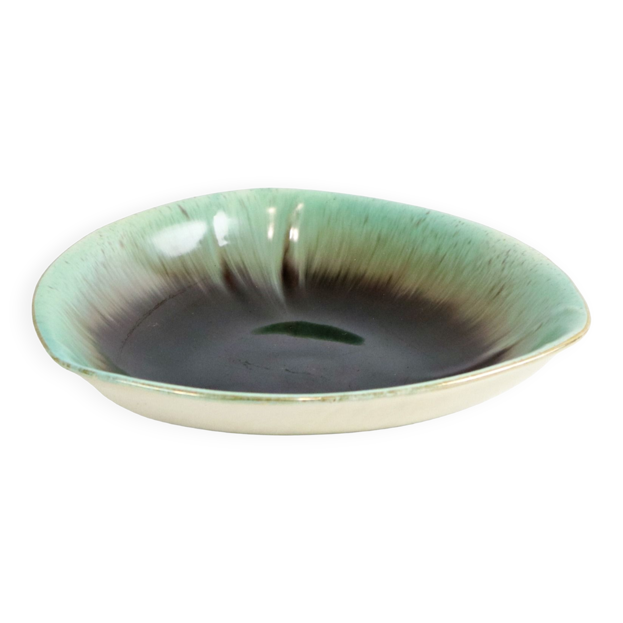 Mid century west germany dish triangular glazed 431 a
