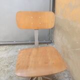 Chaise tabouret industrielle réglable années 1960/70 design vintage en fer