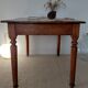 Mahogany side table with turned legs, antique, 19th century.