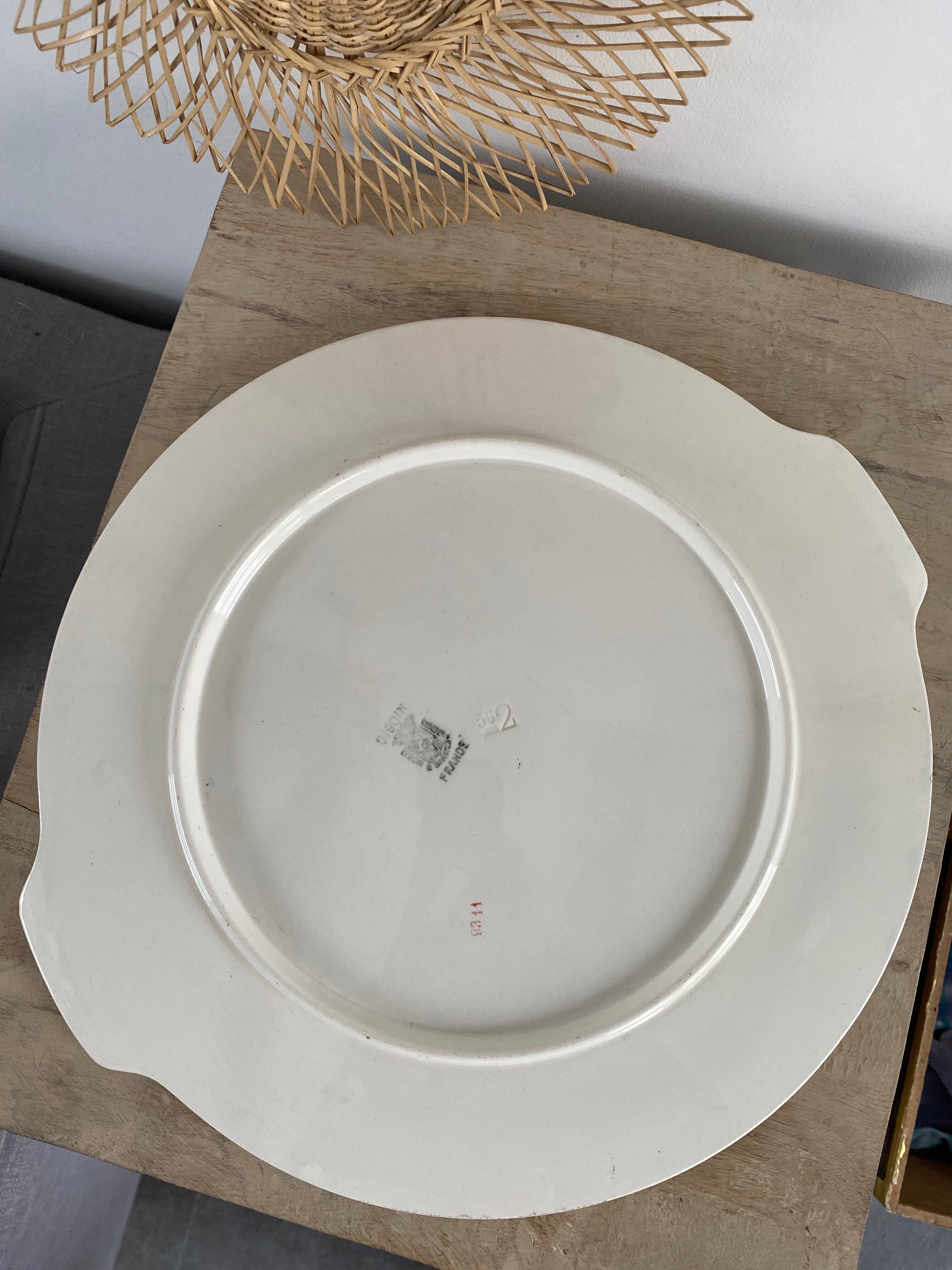 Antique cake dish Digoin France