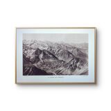 The Pyrenees mountain range, photographic plate printed in 1937