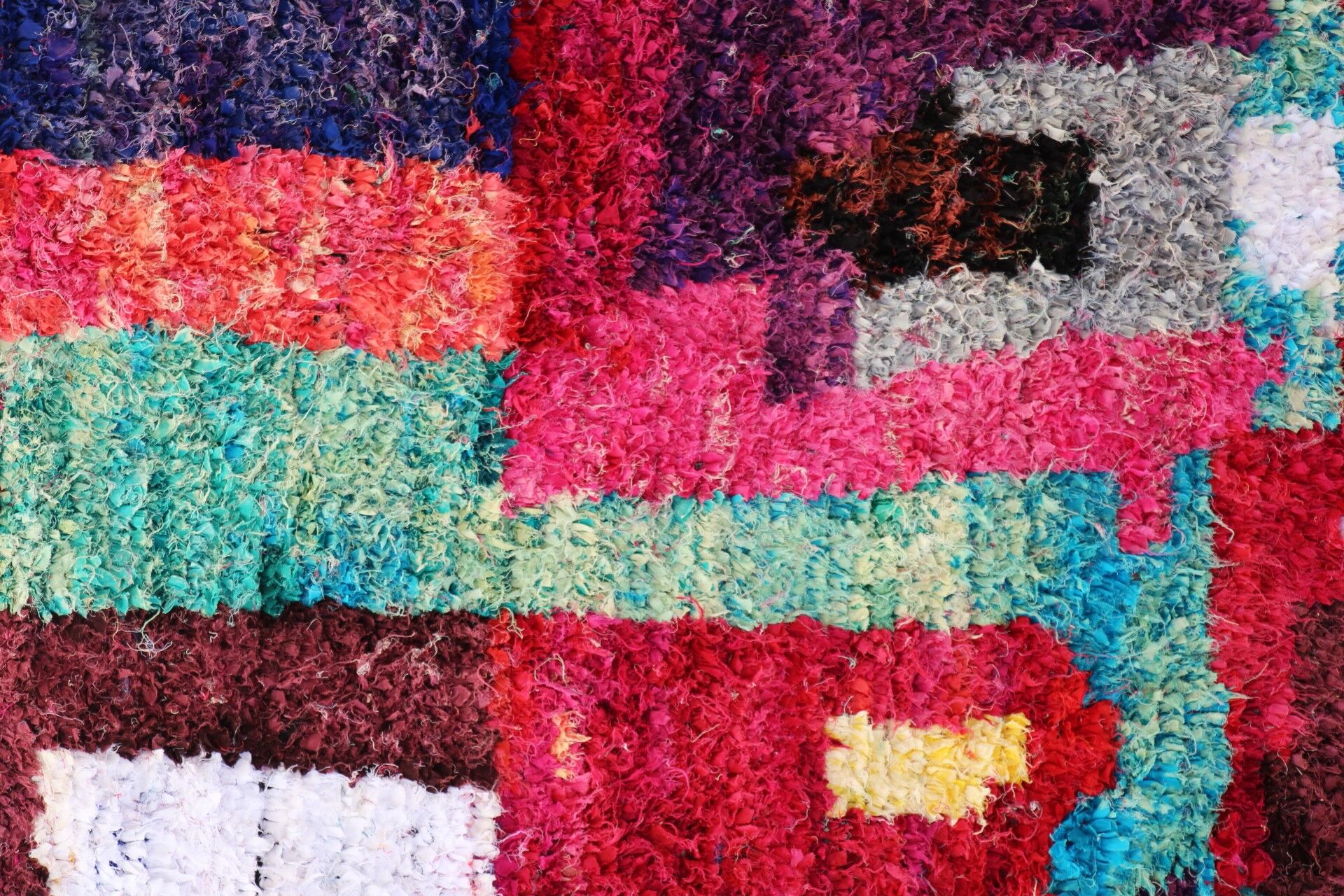 Berber carpet boucharouette means 240x155 cm