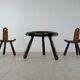 Ensemble de tabourets brutalistes espagnols, 1950