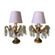 Paire de lampes en cristal
