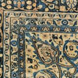8x11 Rug For Living Room Navy Blue Antique Persian Rug, 260x343Cm