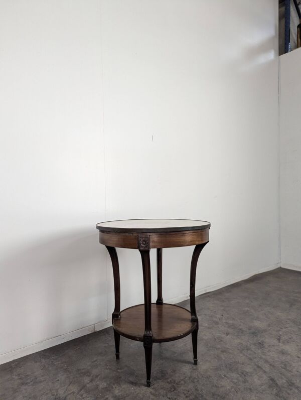 Table bouillotte ou guéridon en acajou de style Louis XVI