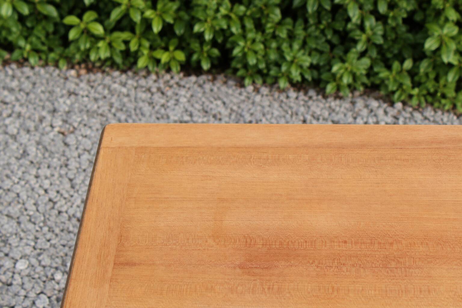Table basse vintage en chêne style table de ferme – bois naturel – 103 cm
