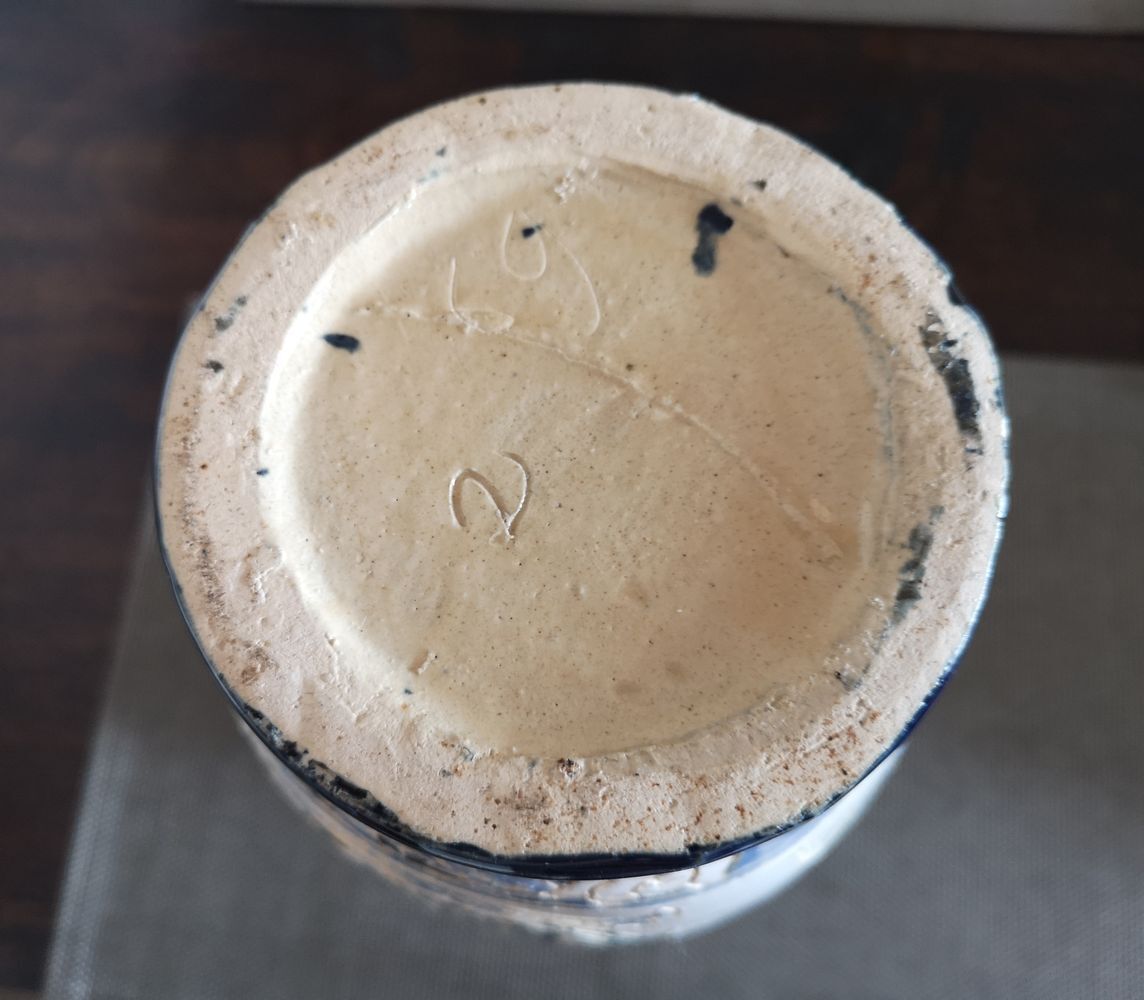 Glazed ceramic baluster vase - Late 19th century