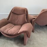 Pair of P60 armchairs by Vittorio Introini for Saporiti