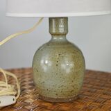 Gray pyrite stoneware lamp