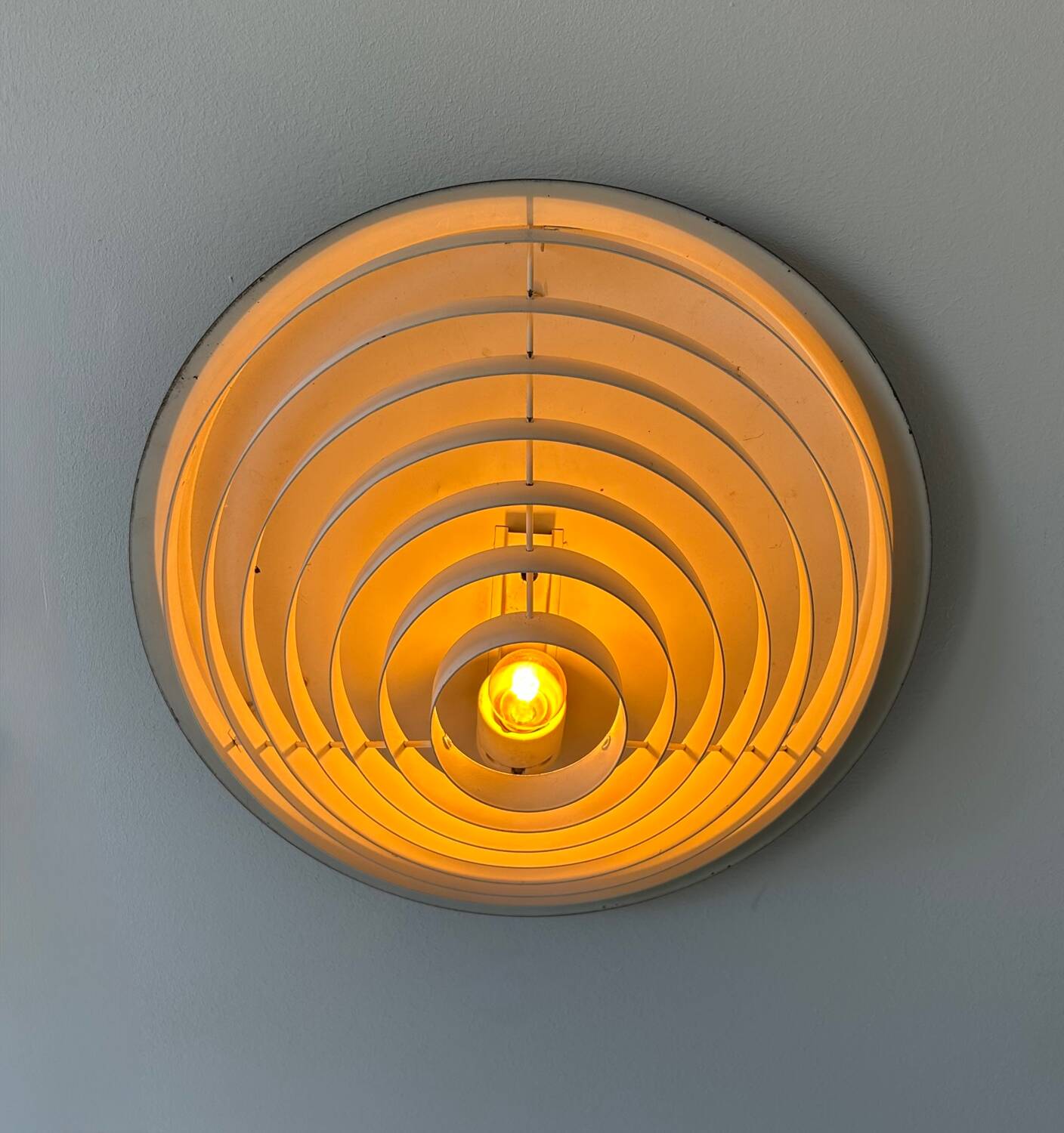 Vintage Falkenbergs wall lamp, black and white metal, Sweden 1960s