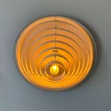 Vintage Falkenbergs wall lamp, black and white metal, Sweden 1960s