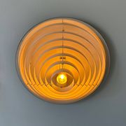 Vintage Falkenbergs wall lamp, black and white metal, Sweden 1960s