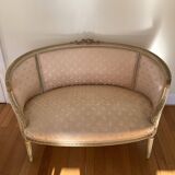 Louis XVI ivory and gold basket bench