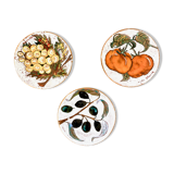 Glazed terracotta dessert plates