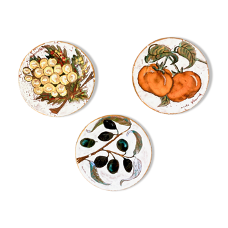 Glazed terracotta dessert plates