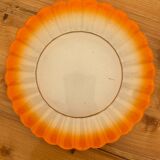 Large orange tulip plate 70's