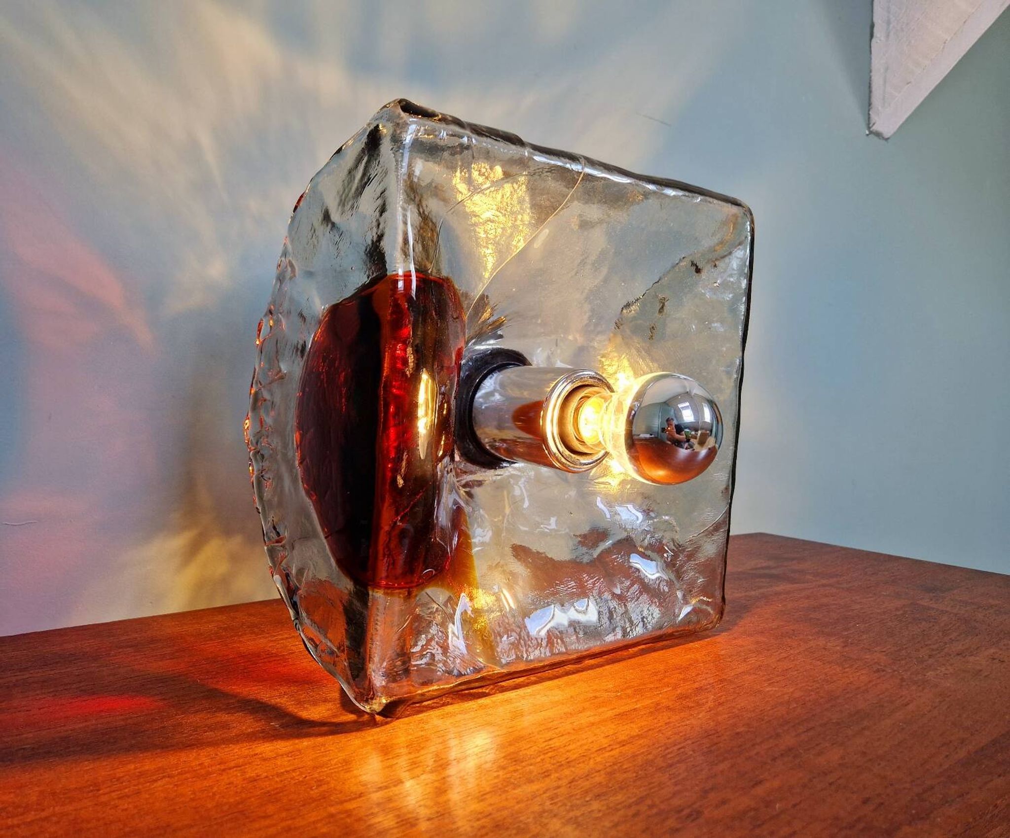 Mazzega Murano glass ceiling light, Italian design, 1960s