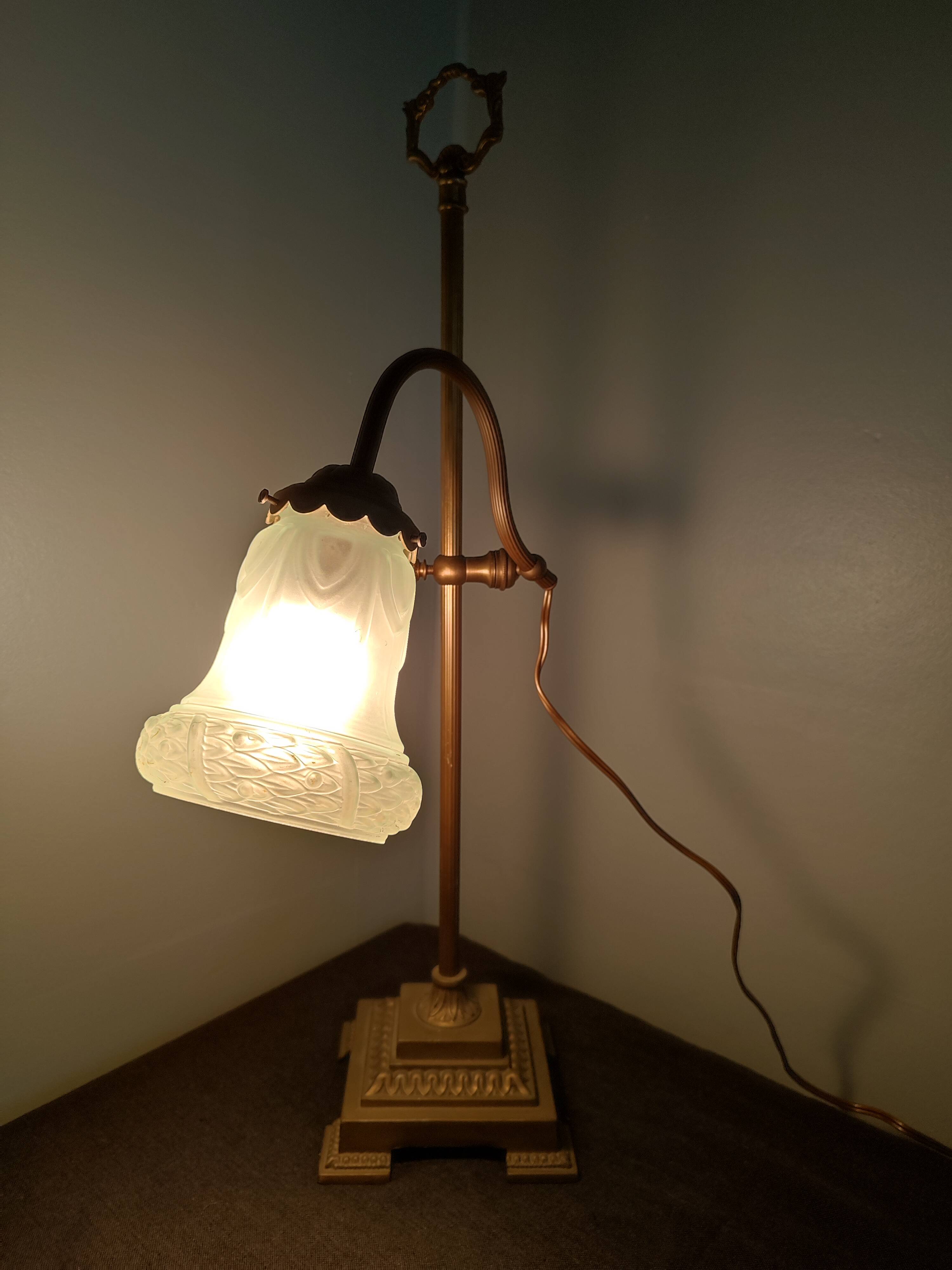 Large antique lamp collar sign art nouveau