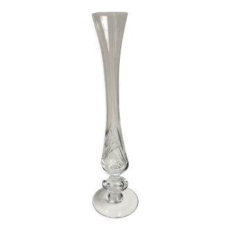 Vase soliflore en cristal années 50-60