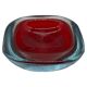 Vintage red Murano "Sommerso" Glass for Coffee table , Bookcase accent
