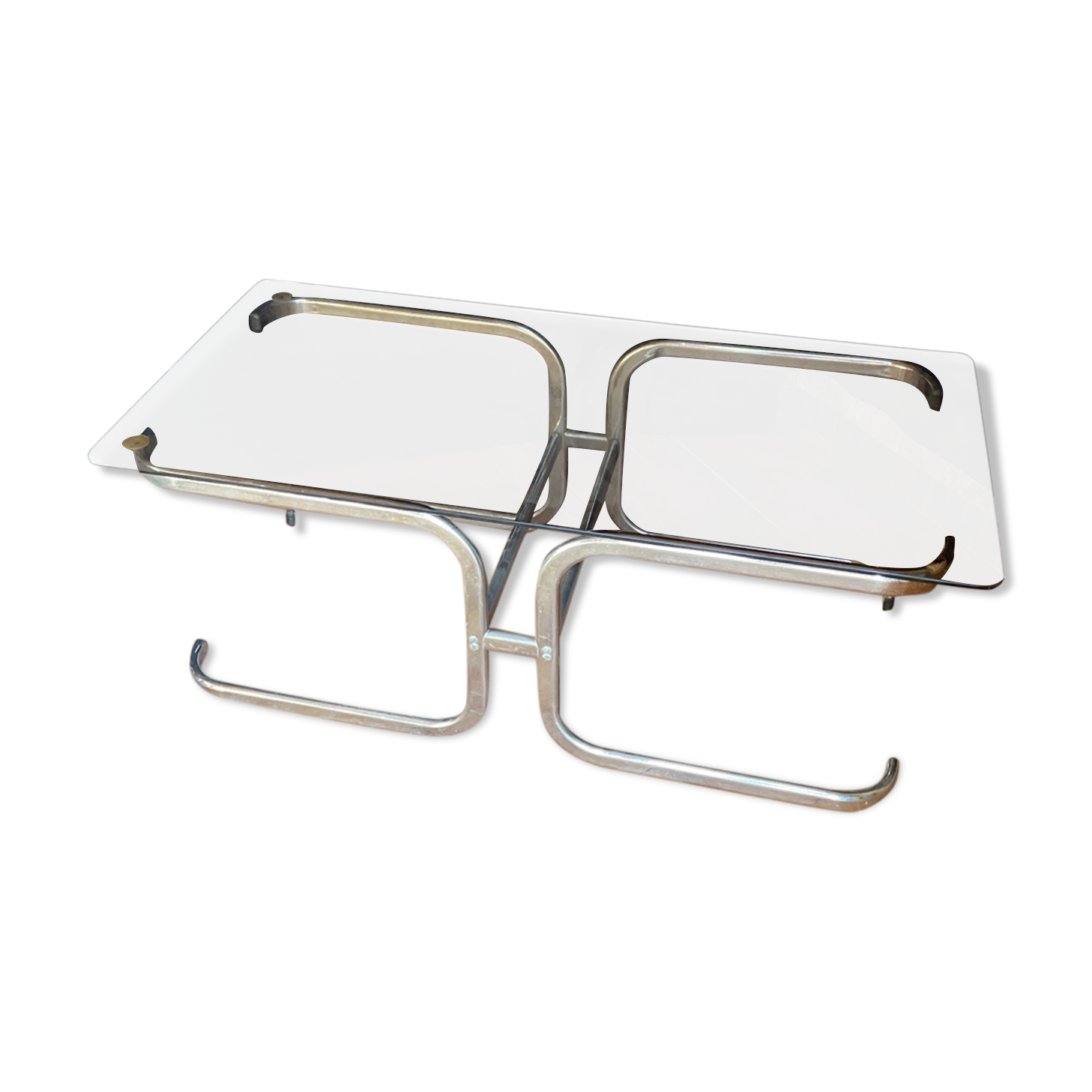 70s plexi coffee table