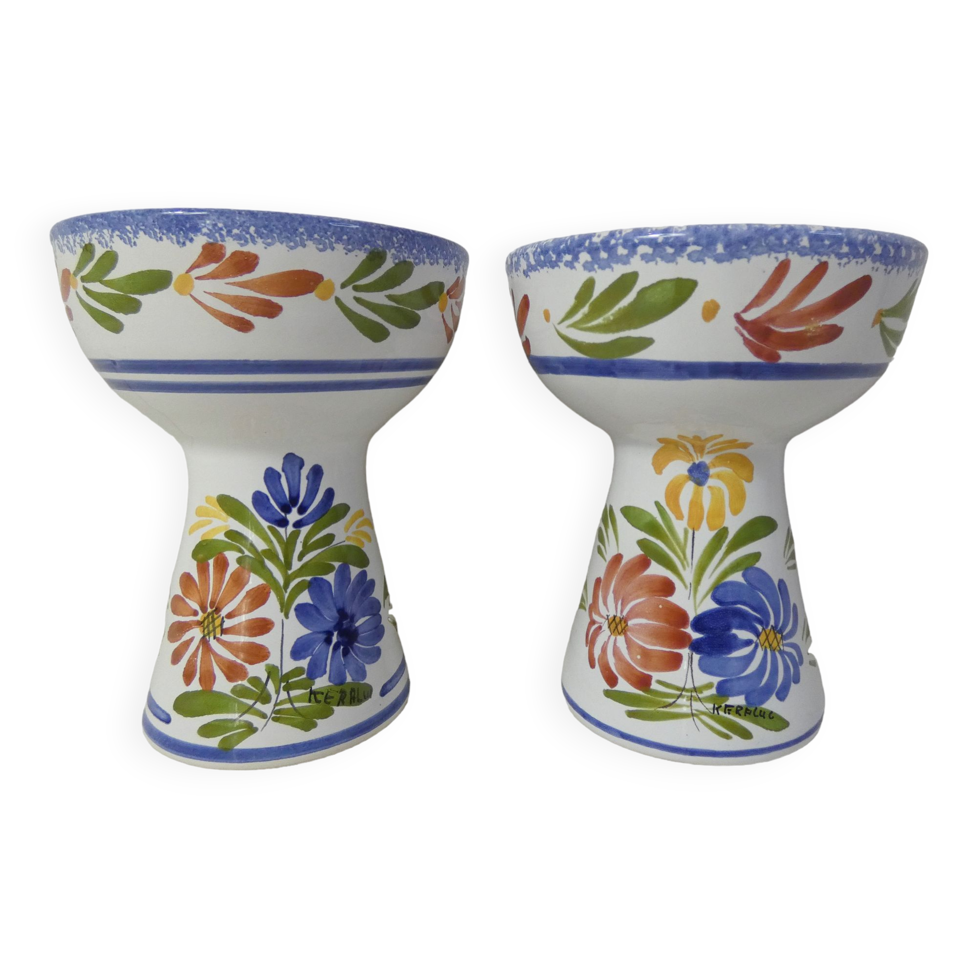 Quimper signed Keraluc 2 vases