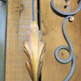 Art Deco 1930s wrought iron coat rack and hat stand