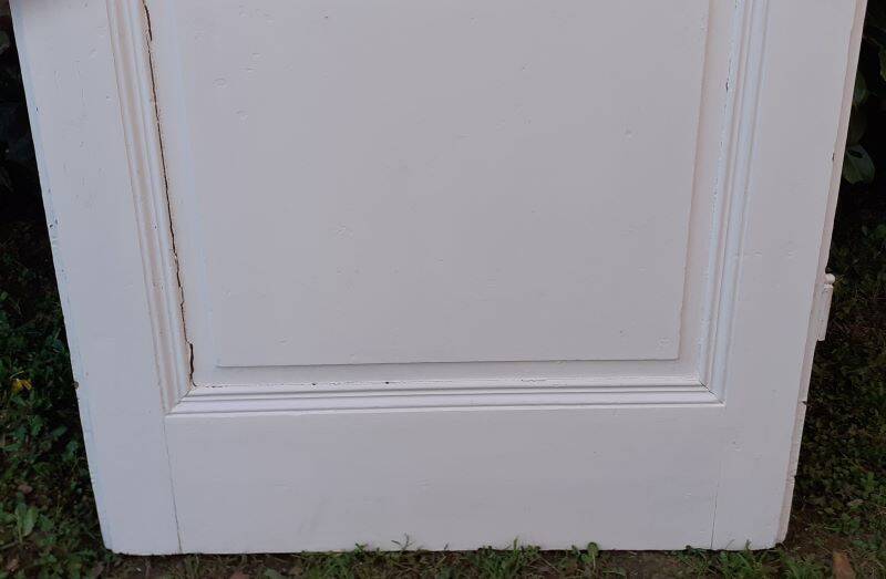 Communication door h216.5x87cm old paneled, molded