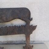 Cast iron dog model foot scraper