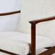 Fauteuil Boucle GFM-142 en ivoire blanc attribué à Edmund Homa, années 1970