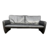High end black leather sofa, De Sede sofa
