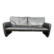 High end black leather sofa, De Sede sofa